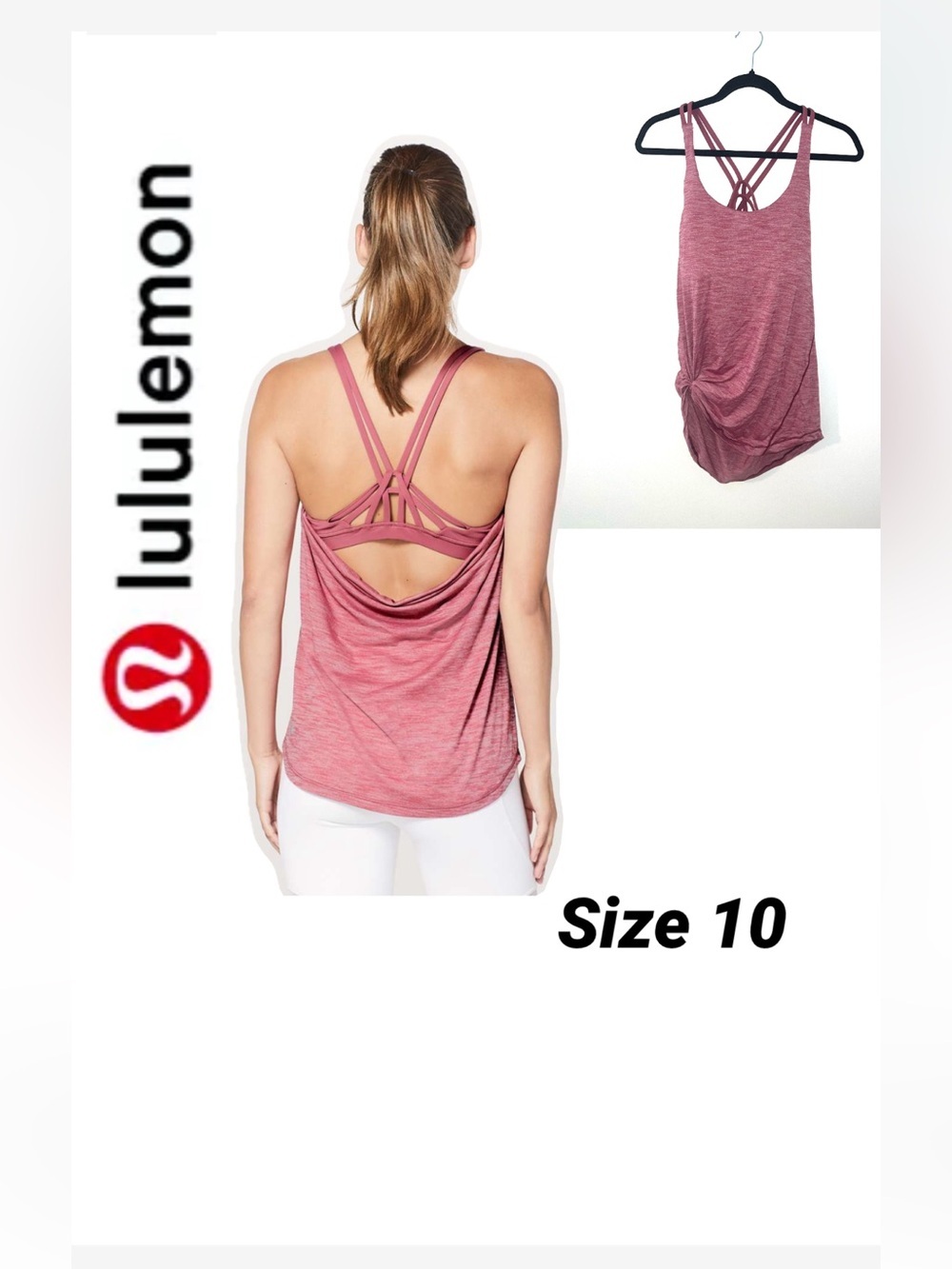 Lululemon Moment To Movement 2-In-1 Tank Heathered Size 10